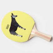 Raquette De Ping Pong illustration de dessin animé d'okapi (Côté)