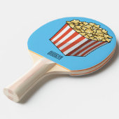 Raquette De Ping Pong Illustration de dessin animé Popcorn (Devant Angle)