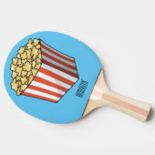 Raquette De Ping Pong Illustration de dessin animé Popcorn (Côté)