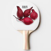 Raquette De Ping Pong Illustration de dessin animé Shallot (Dos)