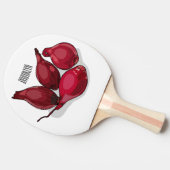 Raquette De Ping Pong Illustration de dessin animé Shallot (Côté)