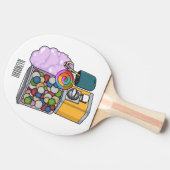 Raquette De Ping Pong Illustration de dessin de bonbon (Côté)