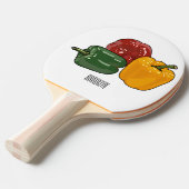 Raquette De Ping Pong Illustration de dessin de Capsicum (Devant Angle)