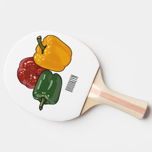 Raquette De Ping Pong Illustration de dessin de Capsicum (Côté)