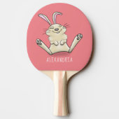 Raquette De Ping Pong Illustration de dessin de lapin lapin mou (Dos)