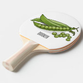 Raquette De Ping Pong Illustration de dessin de pois (Devant Angle)
