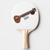 Raquette De Ping Pong Illustration de dessin de Sitar (Dos)