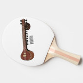 Raquette De Ping Pong Illustration de dessin de Sitar (Côté)