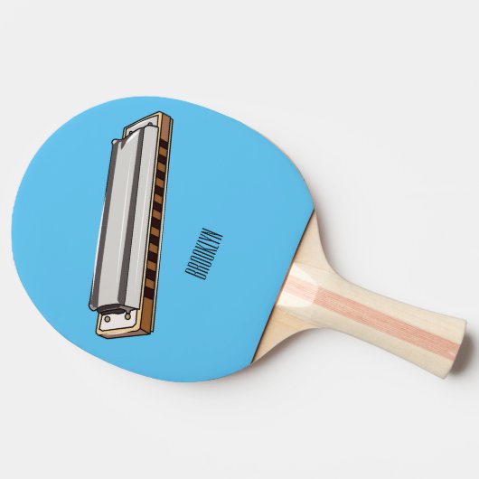 Raquette De Ping Pong Illustration de dessin d'Harmonica (Côté)