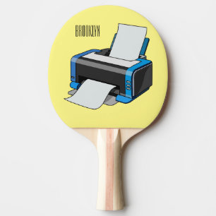 Raquette De Ping Pong Illustration de dessin d'imprimante