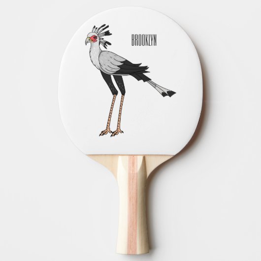 Raquette De Ping Pong Illustration de dessin du secrétaire pour oiseaux (Devant)