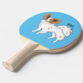 Raquette De Ping Pong Illustration de dessin pour chien de Papillon (Devant Angle)