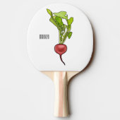 Raquette De Ping Pong Illustration de dessin Radish (Dos)