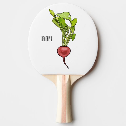 Raquette De Ping Pong Illustration de dessin Radish (Devant)