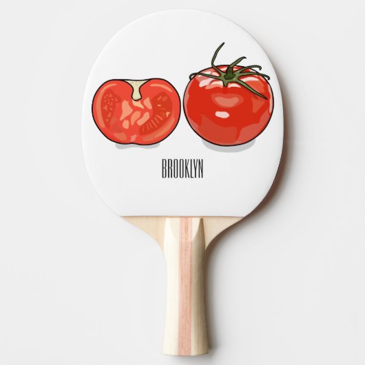 Raquette De Ping Pong Illustration de dessin sur la tomate (Devant)