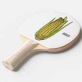 Raquette De Ping Pong Illustration de dessin sur le maïs (Devant Angle)