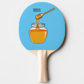 Raquette De Ping Pong Illustration de dessin sur le miel (Dos)