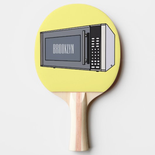 Raquette De Ping Pong Illustration de dessin sur micro-ondes (Dos)