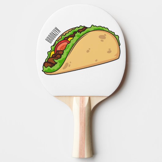 Raquette De Ping Pong Illustration de dessin sur Taco (Devant)