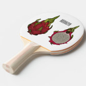 Raquette De Ping Pong Illustration de dragon fruit (Devant Angle)