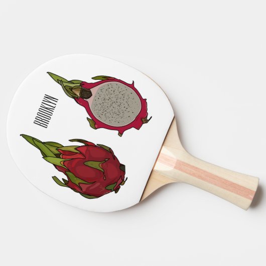 Raquette De Ping Pong Illustration de dragon fruit (Côté)