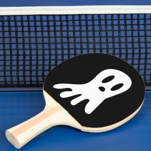 Raquette De Ping Pong Illustration de fantôme gothique effrayant