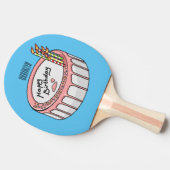 Raquette De Ping Pong Illustration de gâteau d'anniversaire (Côté)