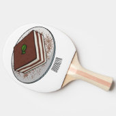 Raquette De Ping Pong Illustration de gâteau de Tiramisu (Côté)
