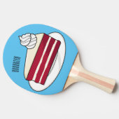 Raquette De Ping Pong Illustration de gâteau en velours rouge (Côté)