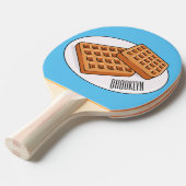 Raquette De Ping Pong Illustration de gaufre (Devant Angle)