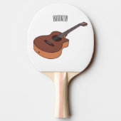 Raquette De Ping Pong Illustration de guitare acoustique (Dos)