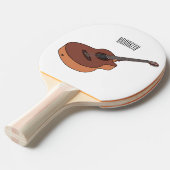 Raquette De Ping Pong Illustration de guitare acoustique (Devant Angle)