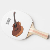 Raquette De Ping Pong Illustration de guitare acoustique (Côté)