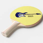 Raquette De Ping Pong Illustration de guitare électrique (Devant Angle)