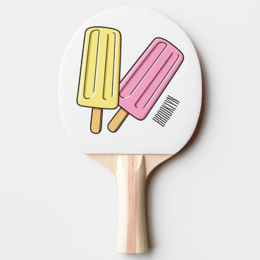 Raquette De Ping Pong Illustration de Ice pop (Dos)
