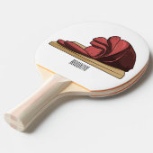 Raquette De Ping Pong Illustration de jambon (Devant Angle)