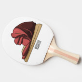 Raquette De Ping Pong Illustration de jambon (Côté)