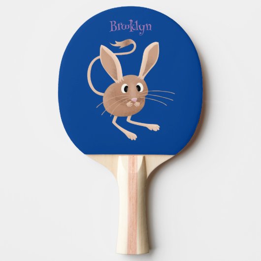 Raquette De Ping Pong Illustration de jerboa aux longues oreilles (Devant)