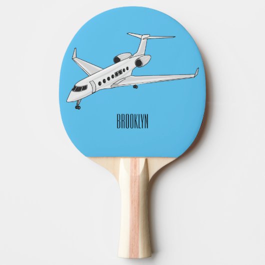 Raquette De Ping Pong Illustration de jet privé (Devant)