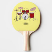 Raquette De Ping Pong Illustration de kit de batterie (Dos)