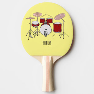 Raquette De Ping Pong Illustration de kit de batterie