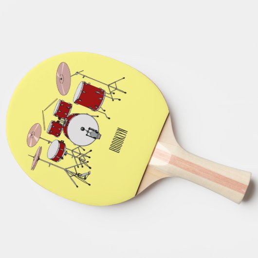 Raquette De Ping Pong Illustration de kit de batterie (Côté)