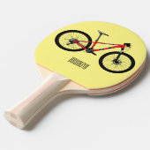 Raquette De Ping Pong Illustration de la bande dessinée de vélo (Devant Angle)