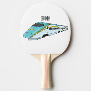 Raquette De Ping Pong Illustration de la bande dessinée d'un train à bal