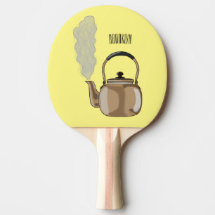 Raquette De Ping Pong Illustration de la bouilloire à thé ou à thé