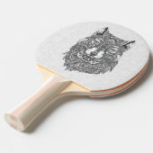 Raquette De Ping Pong Illustration de la face du loup de closeup (Devant Angle)
