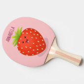 Raquette De Ping Pong Illustration de la fraise Cute kawaii (Côté)