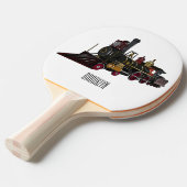 Raquette De Ping Pong Illustration de la locomotive à vapeur (Devant Angle)