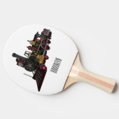 Raquette De Ping Pong Illustration de la locomotive à vapeur (Côté)