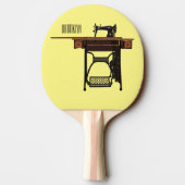 Raquette De Ping Pong Illustration de la machine à coudre (Dos)